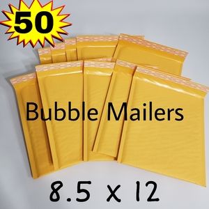 50ct Bubble Mailers 8.5x12 Kraft Super Duty Bag